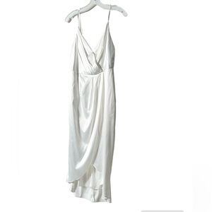 David’s Bridal DB Studio David’s Bridal Stretch Charm Draped Lined Slip Dress